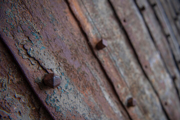 Old inn doors made in the Ottoman period. Istanbul historical inn gates. 
Gate of an old large inn on the streets of Istanbul
