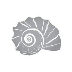Sea Shell vector isolated on white. Sea element.
