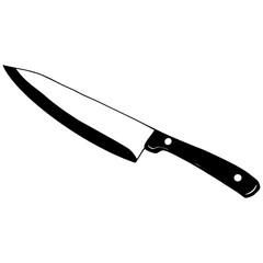 knife outline, Hand drawn outline illustration, kitchen appliances element