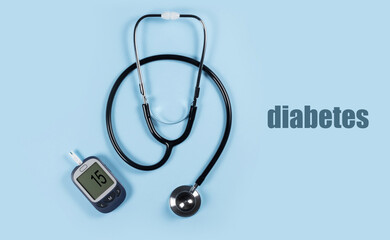 Background of diabetic disease concept with copy space. World diabetes day banner.