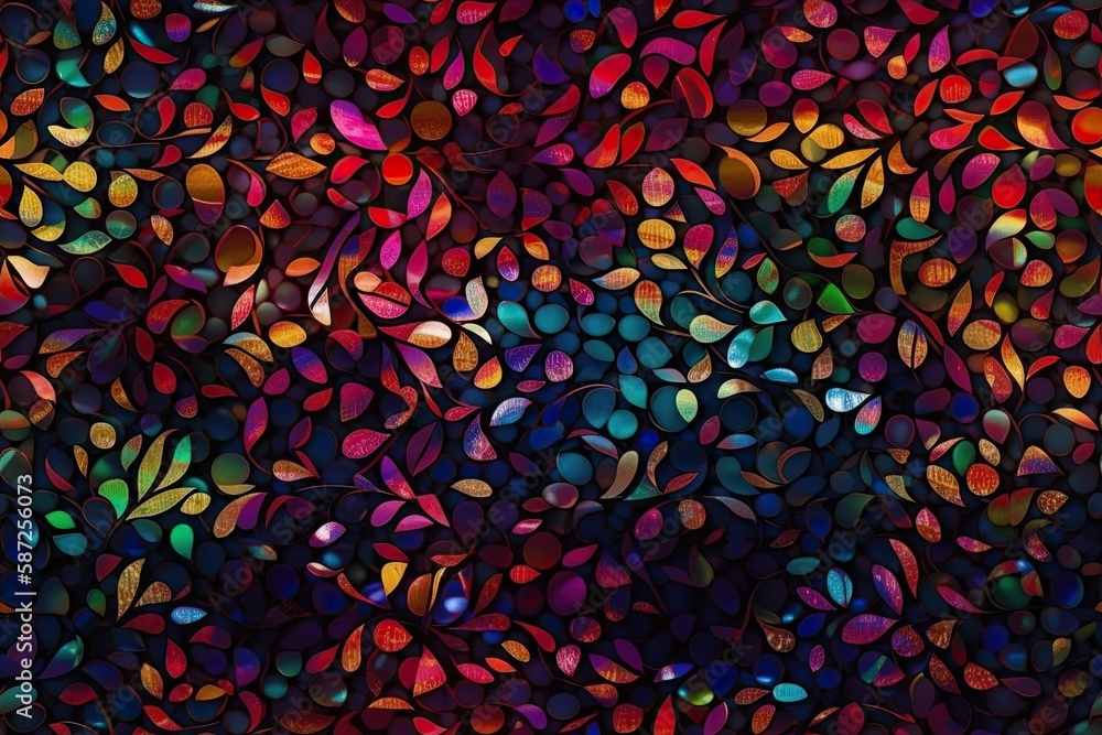 Poster vibrant and dynamic abstract background with colorful circular shapes. generative ai
