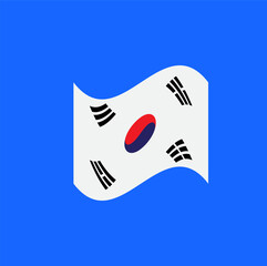 I love korea icon vector logo design template