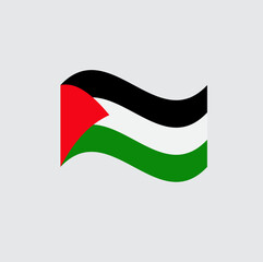 Flag Palestine icon vector logo design template