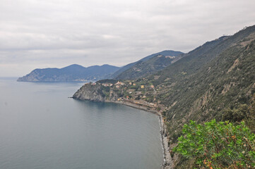 Fototapeta na wymiar Veduta dalle cinque terre, Liguria