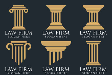 Lawyer logo with creative element style Premium