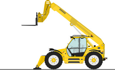 Non-rotating telehandler with outriggers. 