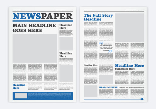 Graphical Layout Newspaper Template