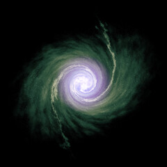 Naklejka premium spiral galaxy in space with stars