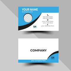Double-sided creative business card vector design template. Business card for business and personal use.
Vector illustration design. Horizontal layout, Print 
