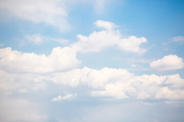 Beautiful clouds against the blue sky. Fluffy clouds, cloudy weather.