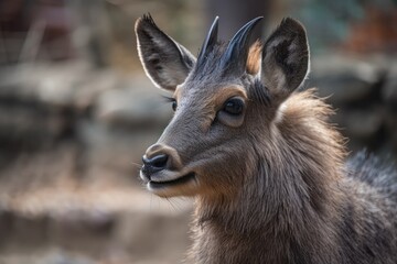 The Chinese goral (Naemorhedus griseus), commonly known as the grey long tailed goral, is a goral species native to the hilly regions of Myanmar, China, India, and Thailand. Generative AI