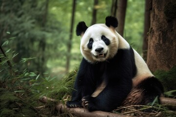 The gigantic panda, often known as the panda bear or just the panda, is a bear found in south central China. It is easily identified by the big, characteristic black spots around its eyes, over its ea