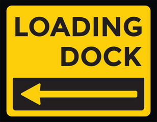 loading dock, arrow, sign, vector illustration