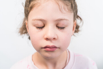 Little girl with rainbow braces