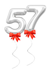 57 Silver Balloons Number