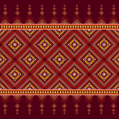 beautiful ethnic abstract art. Ikat seamless pattern in tribal, folk embroidery, Mexican style.
 Aztec geometric art ornament print. Design for carpet, wallpaper, clothing, wrapping.