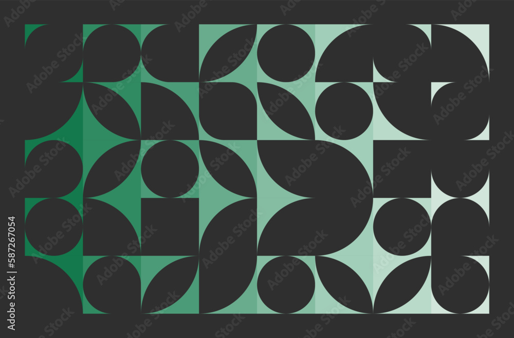 Poster geometric pattern background. simple minimal cutout circle square shape bauhaus abstract swiss banne
