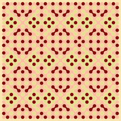 Multicolor truchet tiling connections illustration