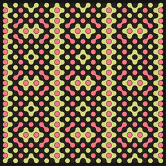 Multicolor truchet tiling connections illustration