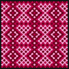 Multicolor truchet tiling connections illustration