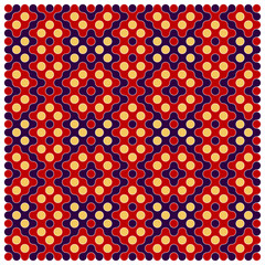 Multicolor truchet tiling connections illustration