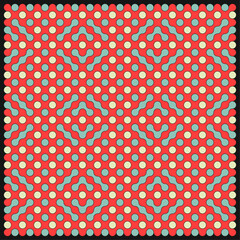 Multicolor truchet tiling connections illustration