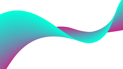 Abstract flowing wavy gradient. ribbon vector illustration.