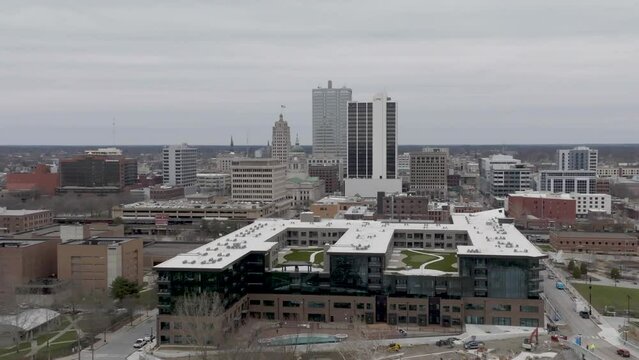 Drone Fort Wayne 23.97 FPS spin left to right