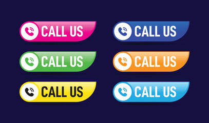 Fototapeta premium set of buttons, Call now sign free Vectors 