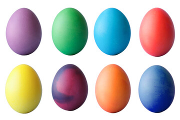 Colored Easter eggs collection