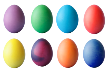 Colored Easter eggs collection