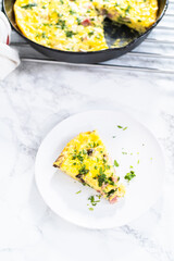 Spinach and ham frittata