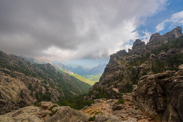 Wanderung in der Bergen von Korsika / Col de Bavella
