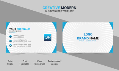 simple clean business card template vector design
