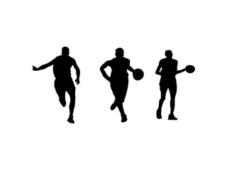 Fototapeta na wymiar basketball players vector design and illustration. basketball players vector art, icons, and vector images. basketball players isolated white background.