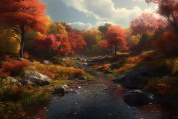 The Fall foliage. created using Generative Ai
