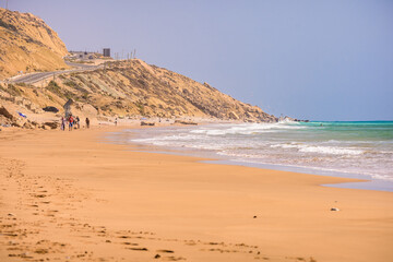 Fototapeta na wymiar Sandy beach in Morocco