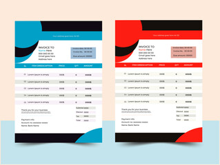 Obraz premium Professional and modern invoice design 2023
