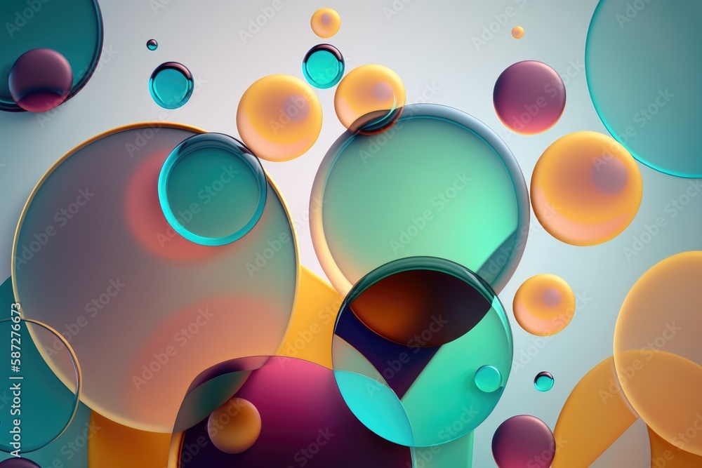 Poster abstract colorful background with circles