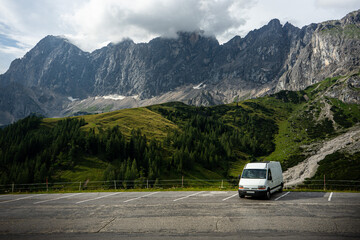 holiday with van in the mountains