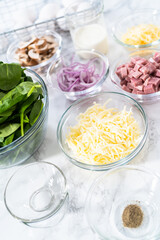 Spinach and ham frittata
