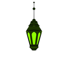 Islamic lantern icon, illustration of a lantern with an elegant concept, suitable for Ramadan and Eid designs
