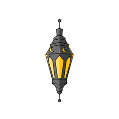 Islamic lantern icon, illustration of a lantern with an elegant concept, suitable for Ramadan and Eid designs
