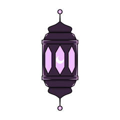 Islamic lantern icon, illustration of a lantern with an elegant concept, suitable for Ramadan and Eid designs
