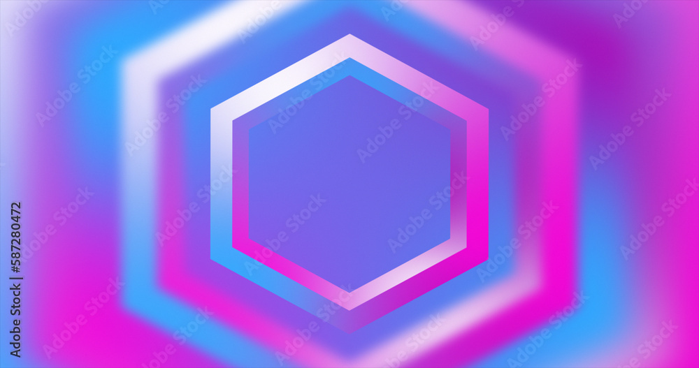 Poster abstract purple and pink gradient hexagons bright juicy blurred abstract loop background