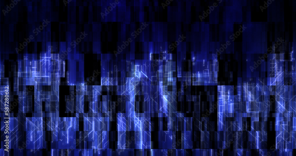 Poster abstract glowing energy futuristic blue hi-tech abstract background made of lines and computer strip