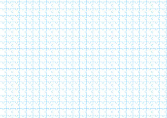 パズルのピースのテクスチャー　A4サイズ　水色