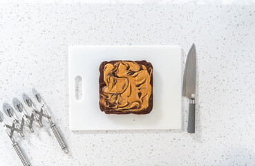 Chocolate fudge with peanut butter swirl