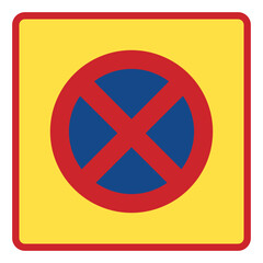 Traffic signs. Road signs. Instruction road signs. Road signs acting on the area. No stopping.