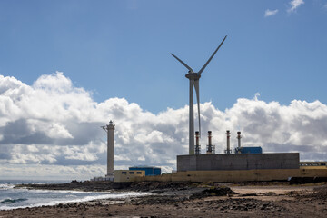 Fototapeta na wymiar Industrial zone of Puerto del Rosario, Fuerteventura